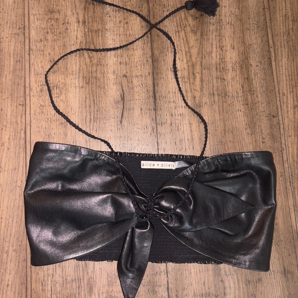 Alice and Olivia Halter Tie Top - Picture 1 of 2